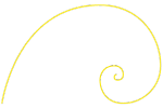 Fibonacci spiral graphic yellow
